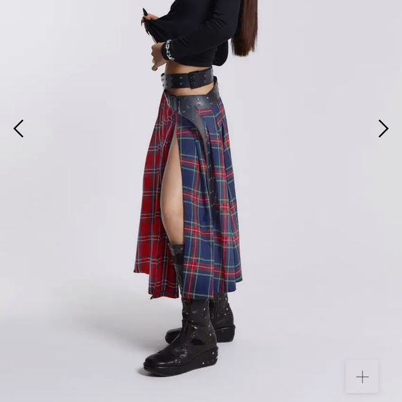 - Jaded London tartan plaid rebel skirt kilt woman’s size large pink goth … - Picture 1 of 12